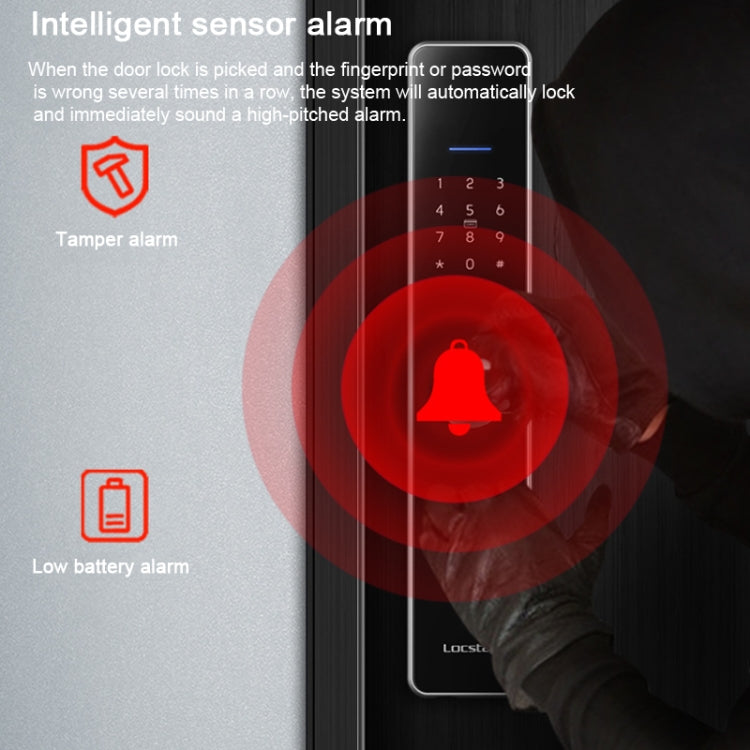 Wifi Fingerprint Lock Home Security Door Password Lock Supports APP Remote Unlocking, A61 (Space Gray), A61 (Rose Gold) Wifi Fingerprint Lock Home Security Door Password Lock Supports APP Remote Unlocking, A61 (Space Gray), A61 (Rose Gold)